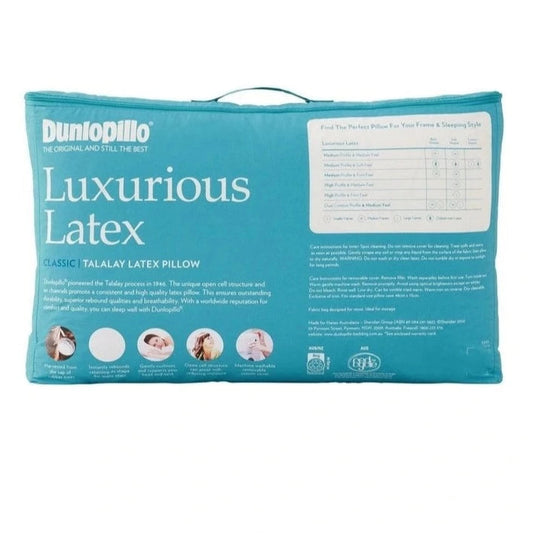 Dunlopillo Luxurious Latex Classic Medium Profile Pillow