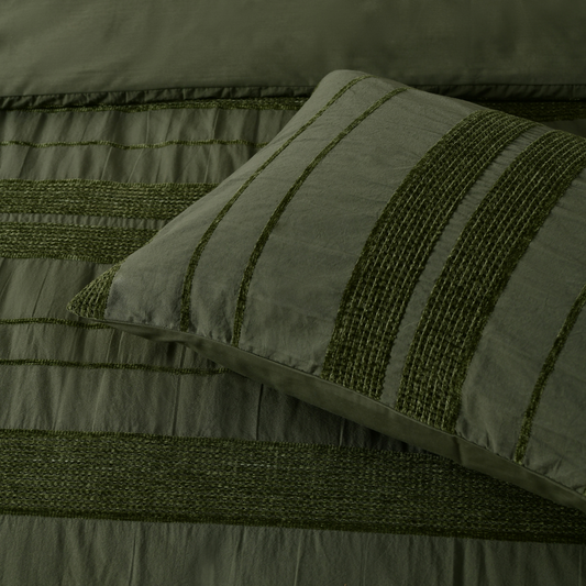 Avery Forest Green Square Cushion by Bianca