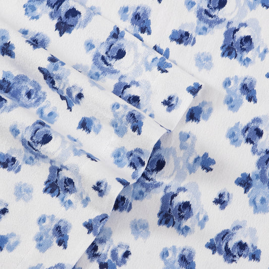 Emelisa Porcelain Blue Flannelette Sheet Set by Laura Ashley