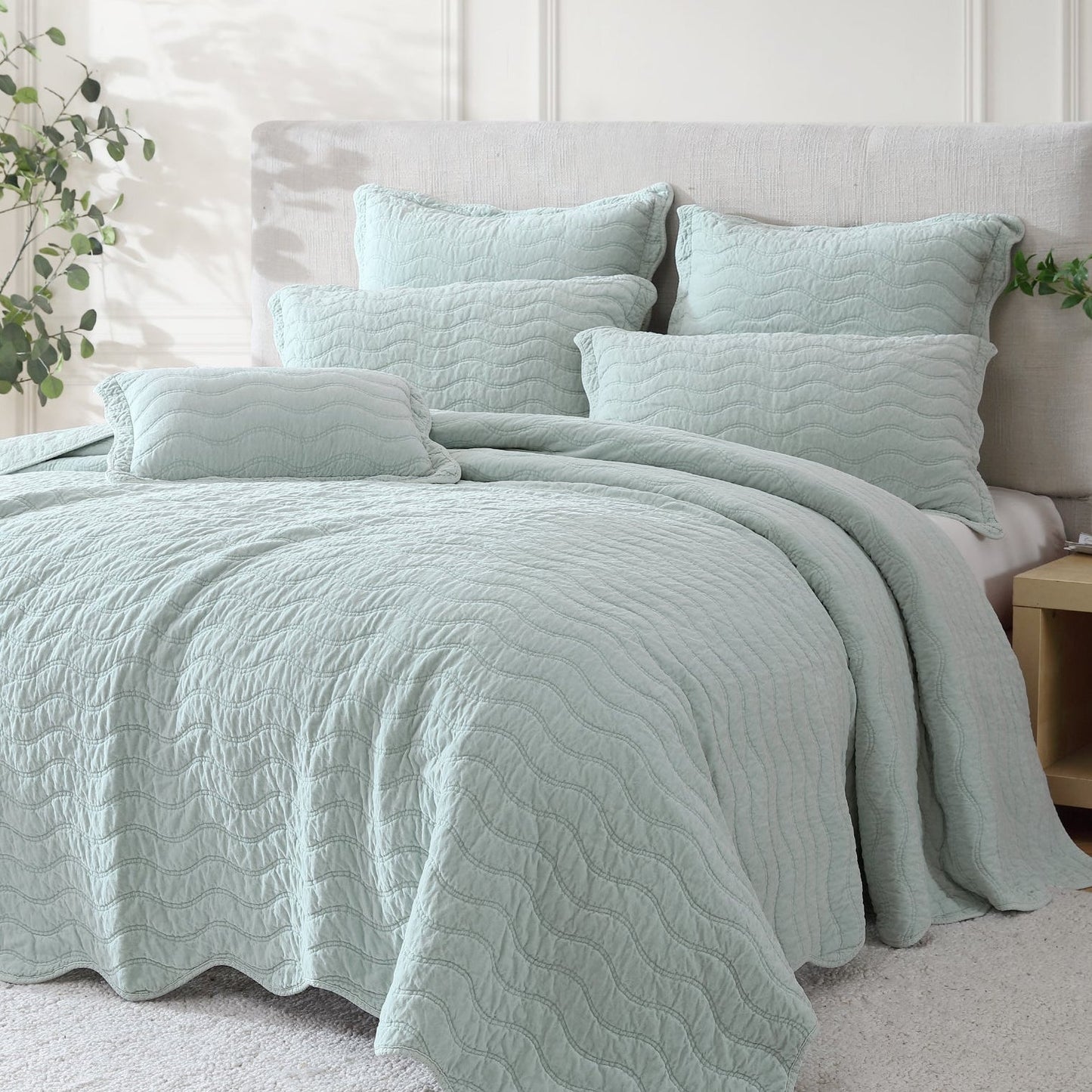 Indianna Sage Quilt Cover Set by Private Collection