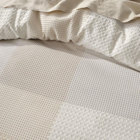 Baleares Vanilla Quilt Cover Set by Linen House