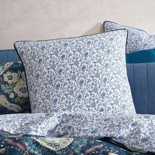 Kashmir Mid Blue Quilt Cover Set by Logan and Mason