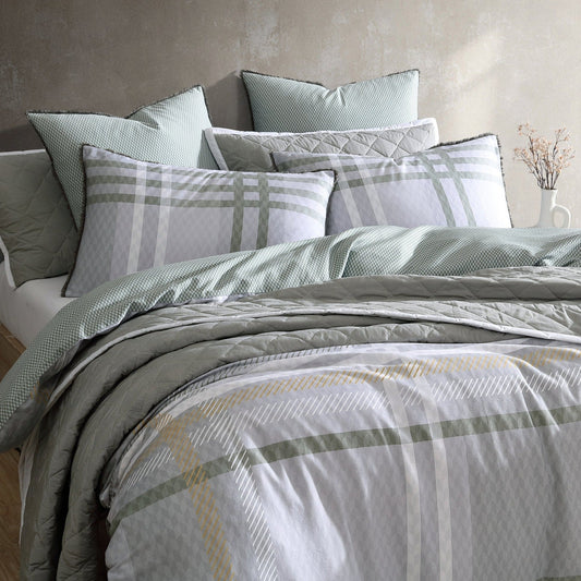 Yarmouth Sage Quilt Cover Set by Logan and Mason