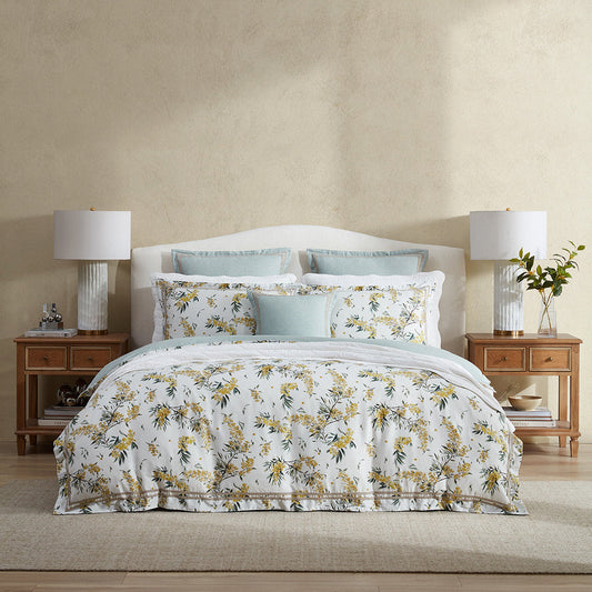 Acacia White Quilt Cover Set by Private Collection