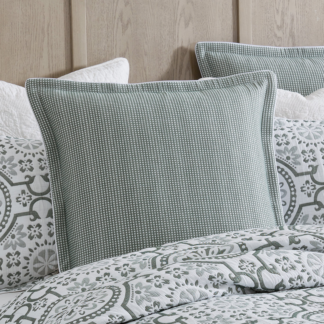 Mayfair Cilantro European Pillowcase by Private Collection