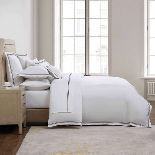 Santiago Charcoal Quilt Cover Set by Private Collection