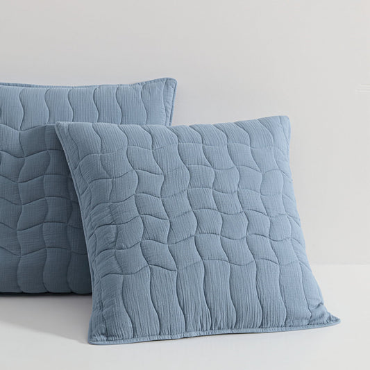 Cascade Slate European Sham by Logan and Mason Platinum