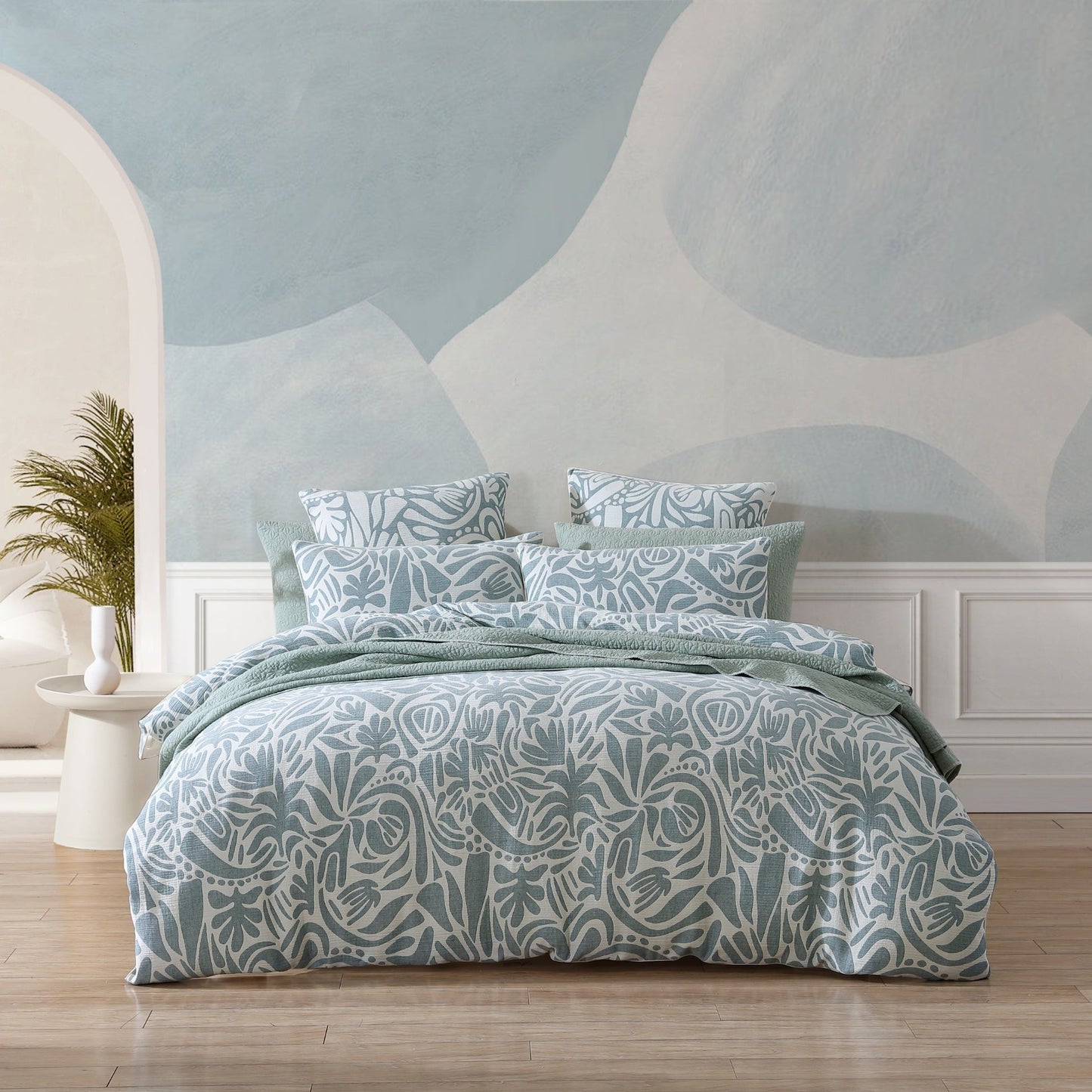Haven Surf Quilt Cover Set by Logan and Mason Platinum