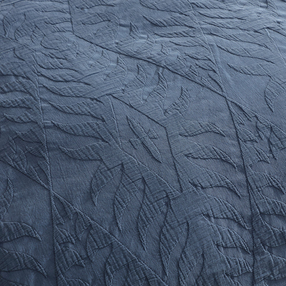 Zava Indigo Quilt Cover Set by Logan and Mason Platinum