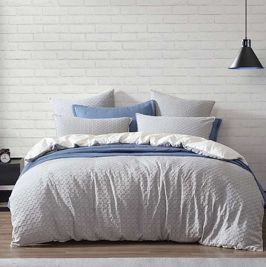Flo Fog Quilt Cover Set by Logan and Mason Platinum