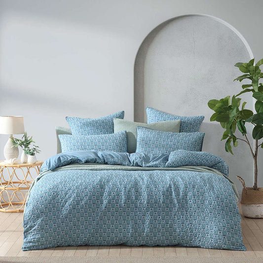 Santa Fe Teal Quilt Cover Set by Logan and Mason Platinum