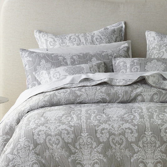Olivia Grey Coverlet Set By Bianca