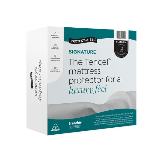 Signature Tencel™ Jacquard Fitted Waterproof Mattress Protector by Protect-A-Bed