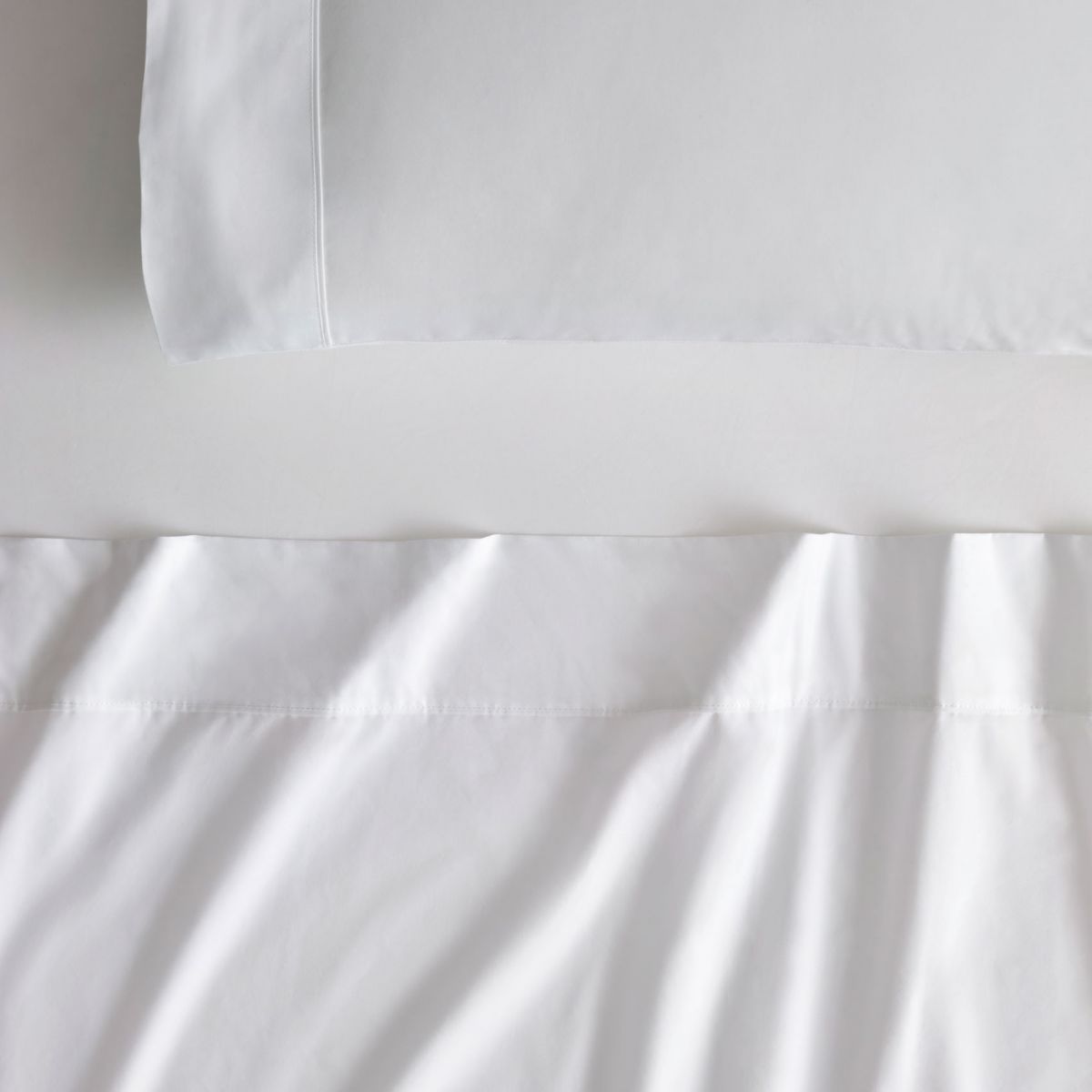 300TC Organic Classic Percale Fitted Sheet SNOW by Sheridan
