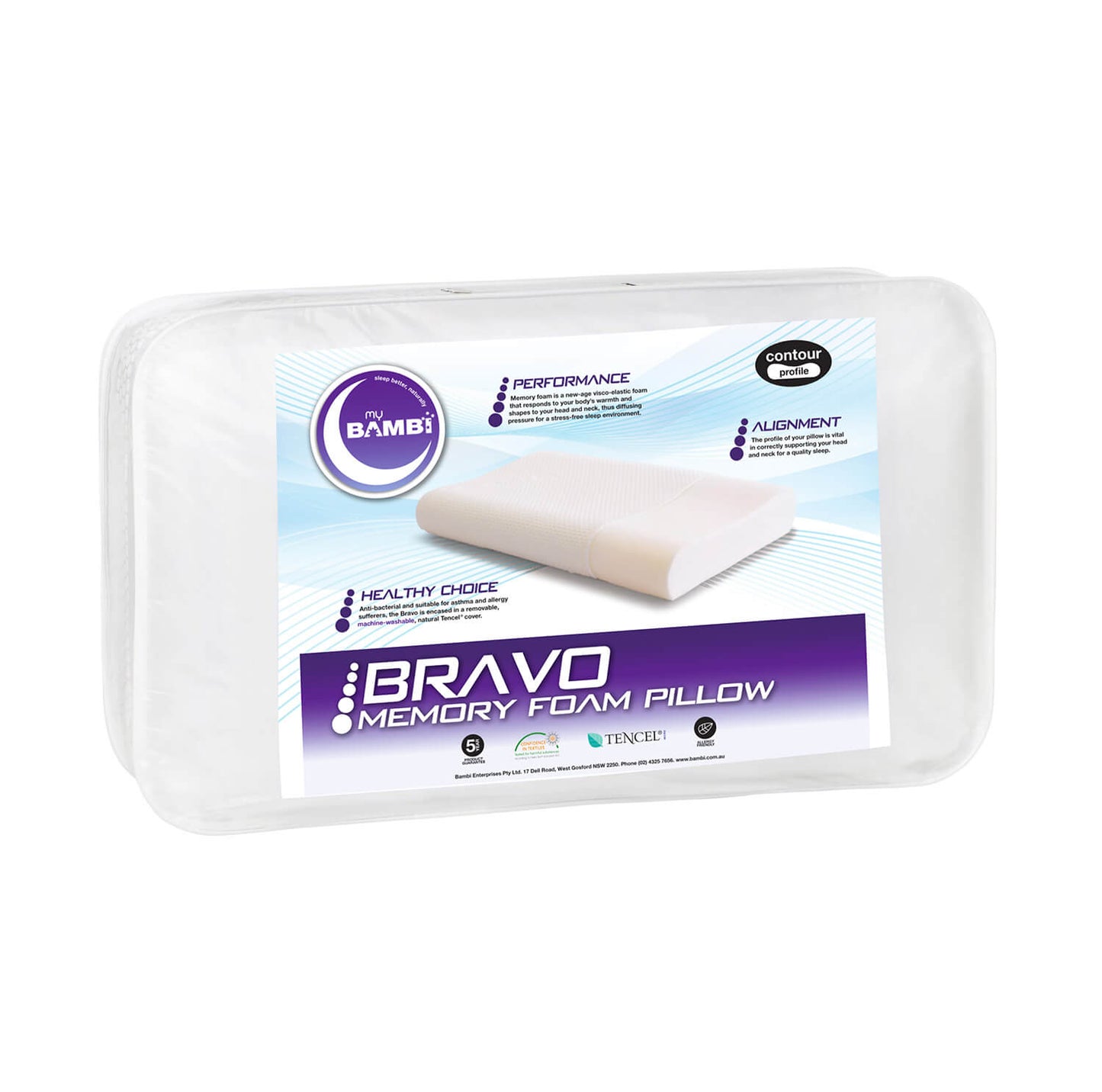 Bravo Memory Foam Pillow by Bambi