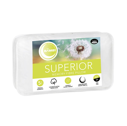 Superior Memory MicroFibre Pillow by Bambi
