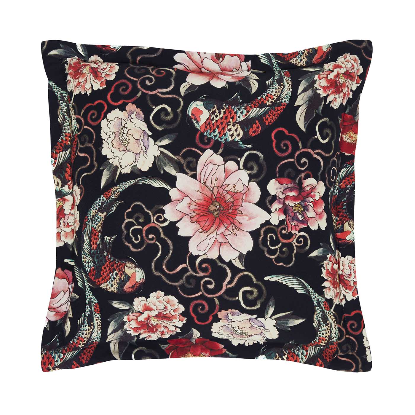 Shanghai Nights Black European Pillowcase by Logan & Mason