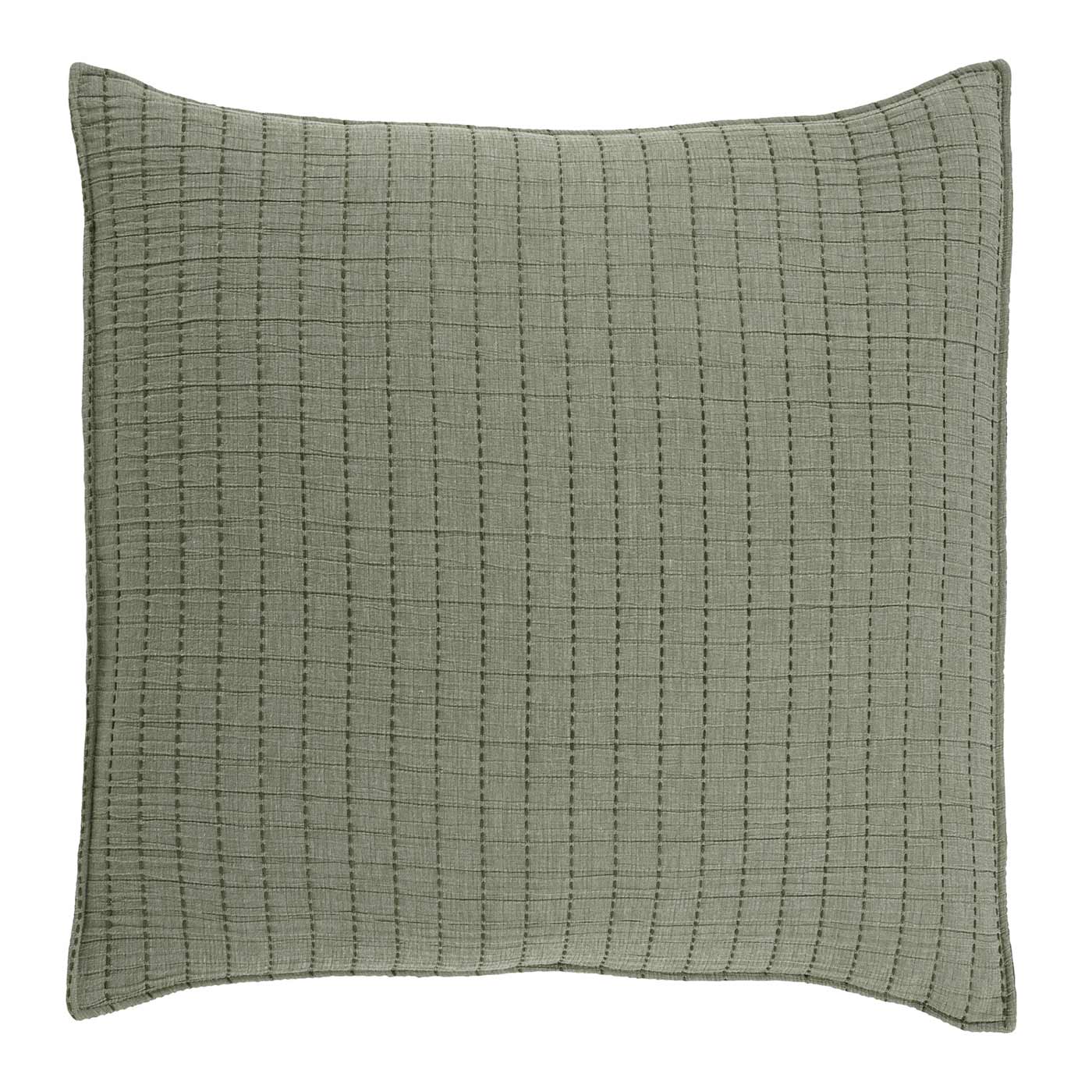 Bari Green Cotton European Pillowcase By Bianca
