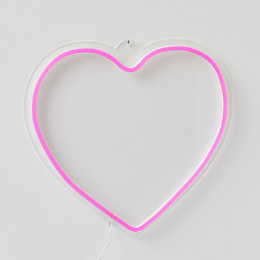 Heart LED Neon Hanging Light by Pilbeam Living