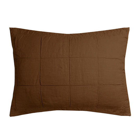 Standard Linen Quilted Pillow Sham