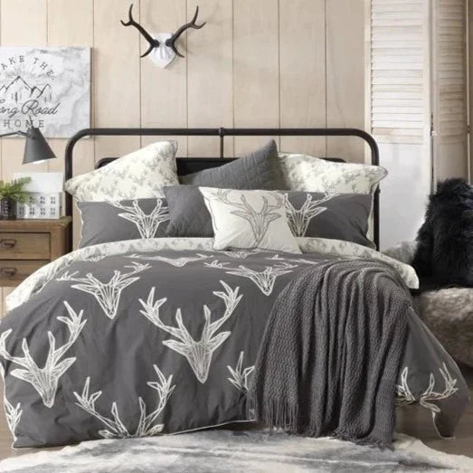 Caribou Square Filled Cushion 43 x 43cm by Bianca