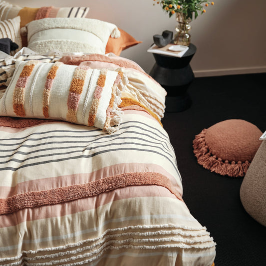 Briony Brandy Cotton Quilt Cover Set by Linen House