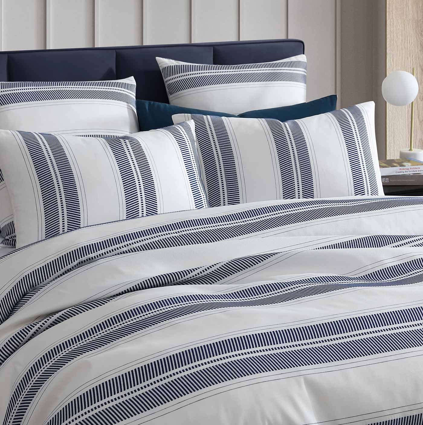 Cadet Navy Quilt Cover Set by Logan and Mason Platinum