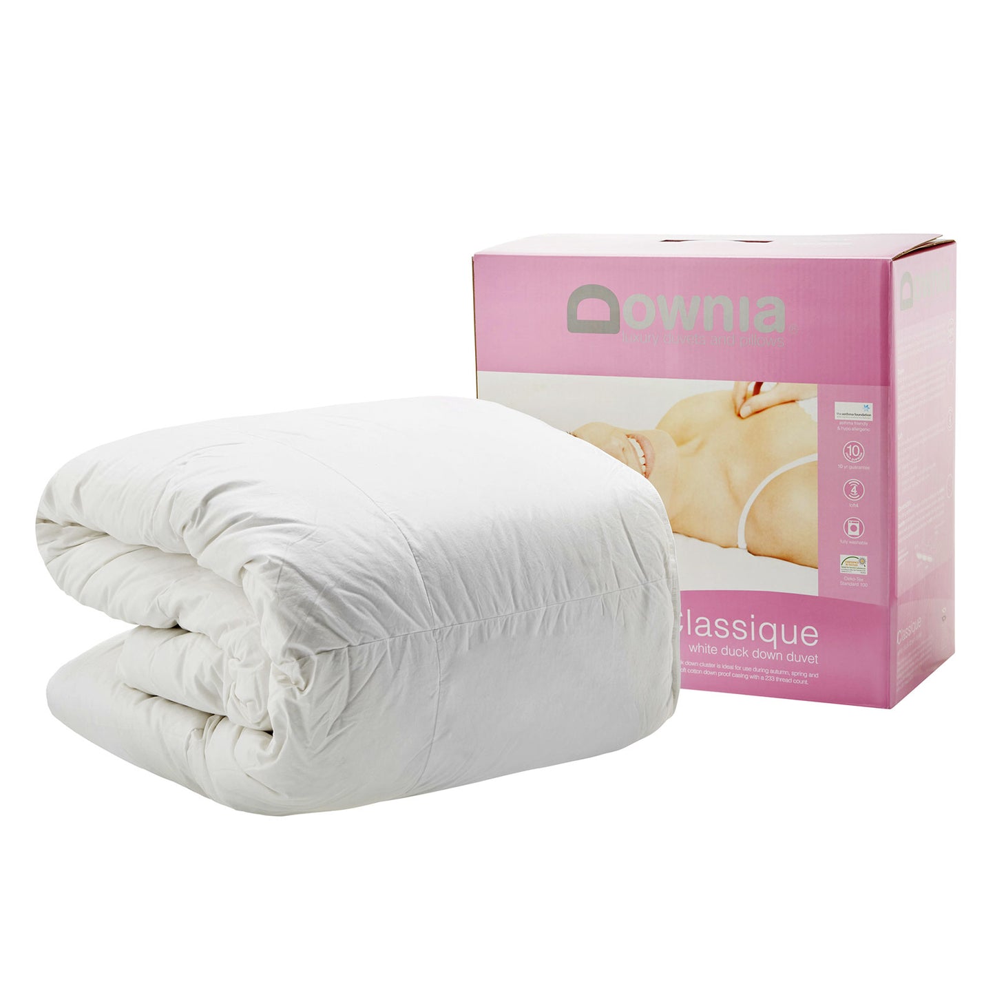 Classique 85% White Duck Down & Feather Quilt by Downia