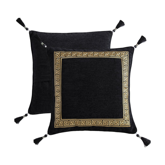 Olympia Black European Pillowcase by Davinci