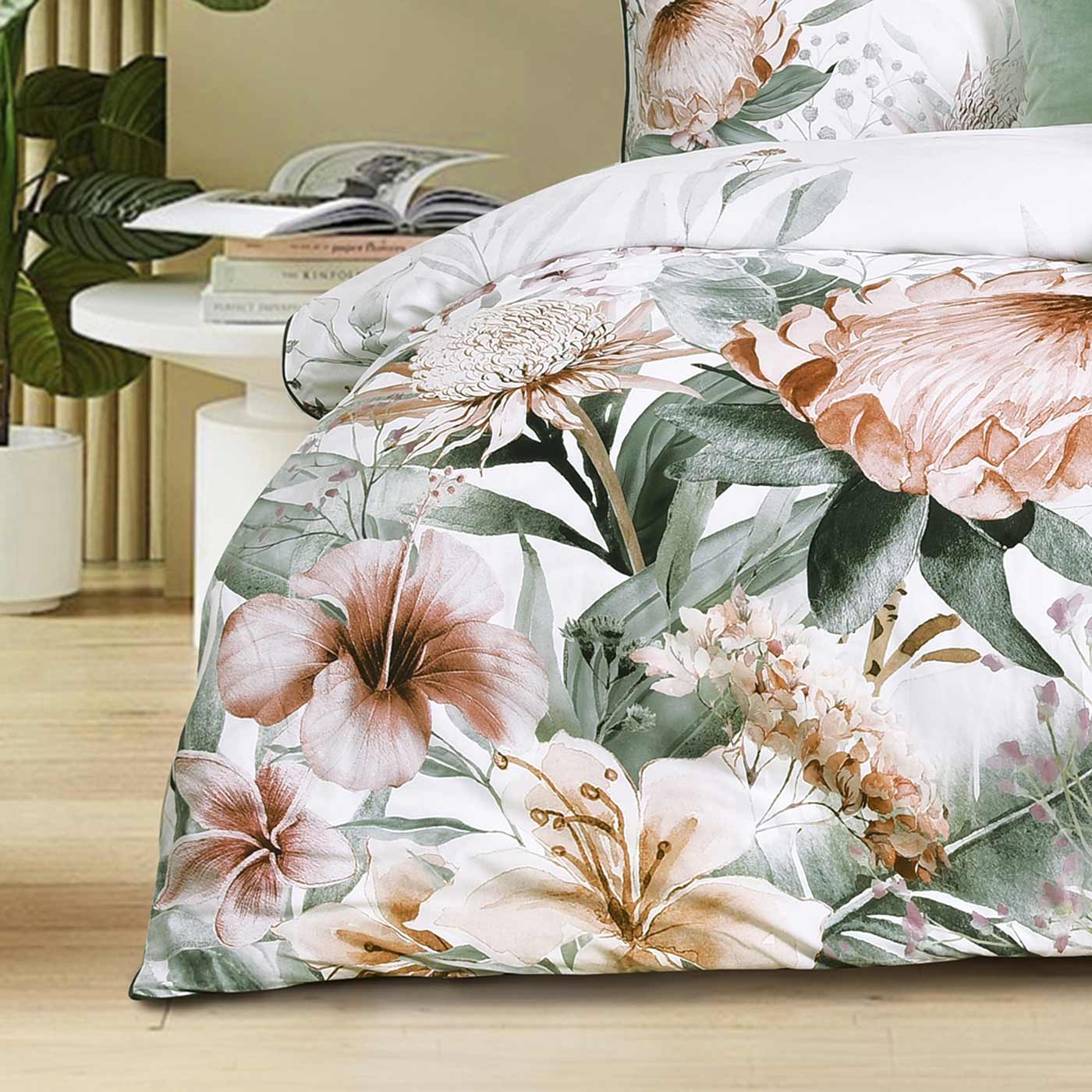 Sariya White Cotton Quilt Cover Set By Bianca