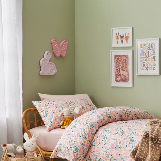 Butterfly Pink Wooden Light by Pilbeam Living