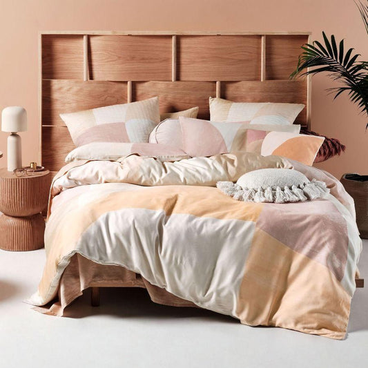 Eisha Sand Quilt Cover Set by Linen House