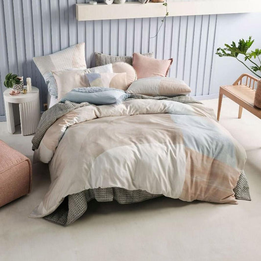 Eisha Sky Quilt Cover Set by Linen House