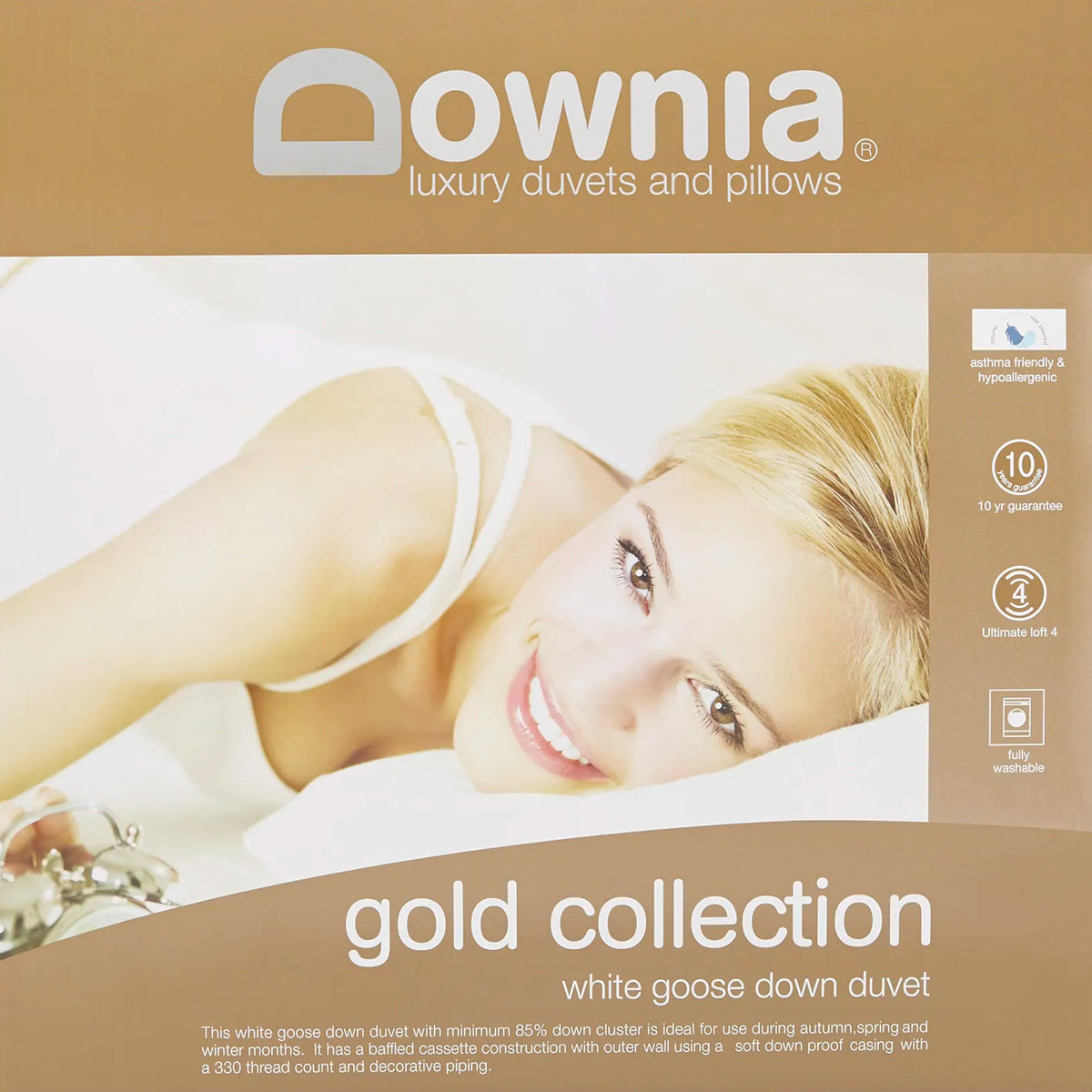 Gold Collection White Goose Down Quilt by Downia