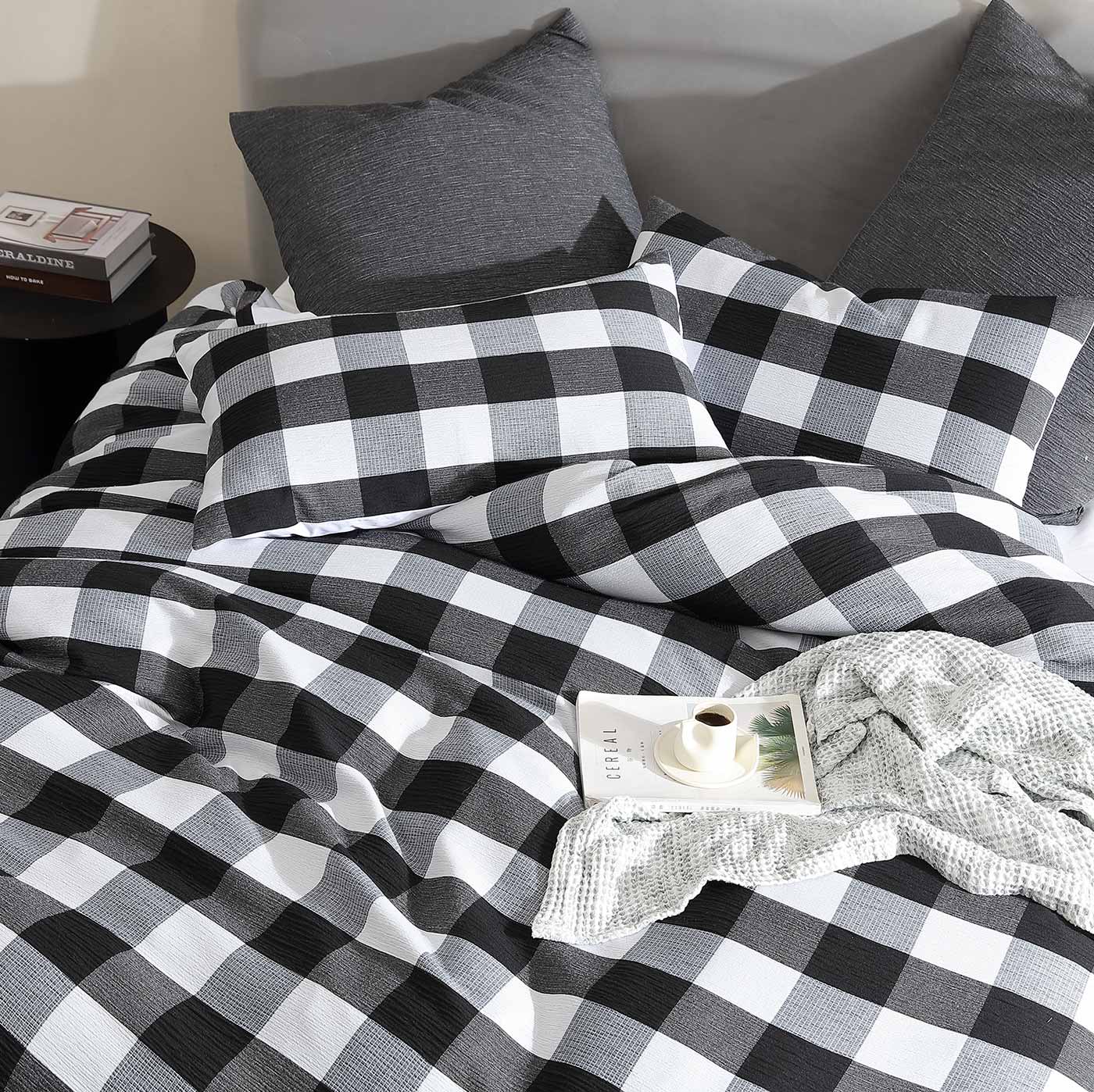 Hogan Slate Quilt Cover Set by Logan and Mason Platinum