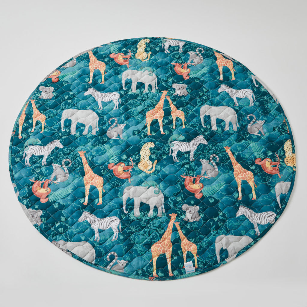 Jungle Explorer playmat quilted by Jiggle & Giggle