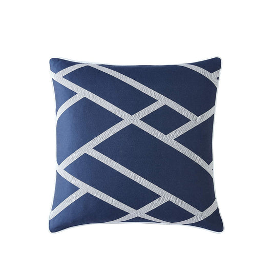 Kennedy Navy European Pillowcase by Private Collection