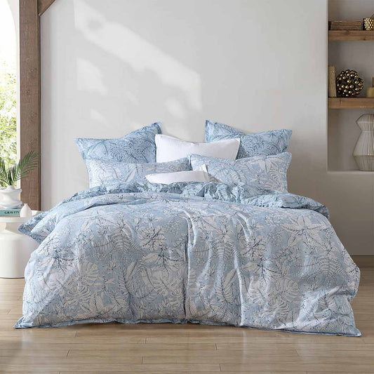 Laka Denim Quilt Cover Set by Logan & Mason