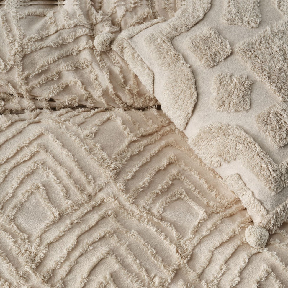 Palm Springs Quilt Cover Set NATURAL by Linen House