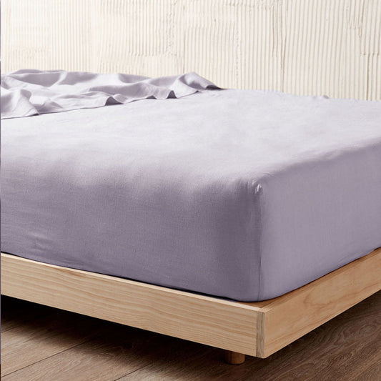 Linen House Nimes Lilac Linen FITTED SHEET