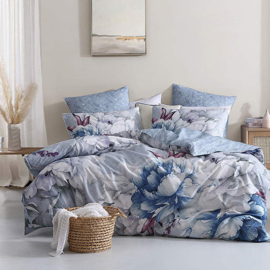 Liv Silver Quilt Cover Set by Logan & Mason
