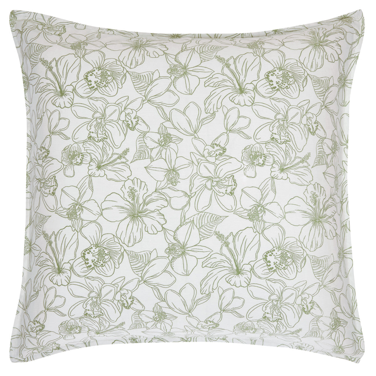 Aviary Green European Pillowcase by Logan and Mason Platinum