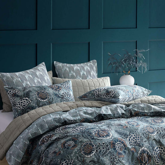 Cape Conran Teal Quilt Cover Set by Logan and Mason