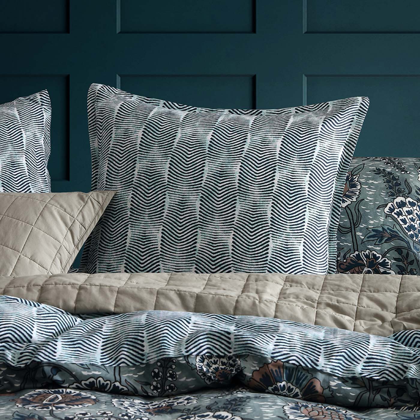 Cape Conran Teal European Pillowcase by Logan and Mason