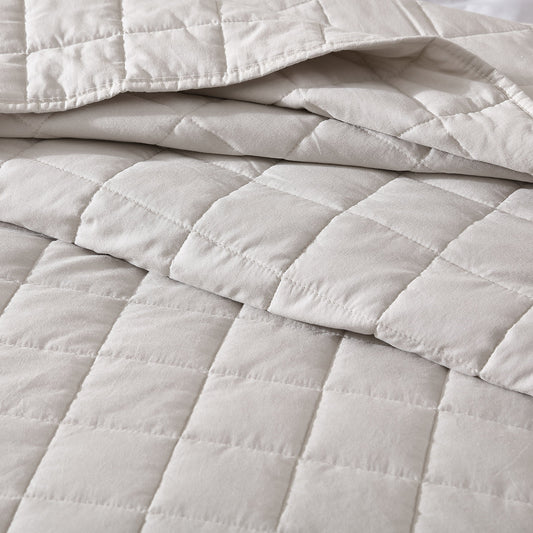 Rhodes Silver Coverlet Single Bed/Double Bed by Logan & Mason