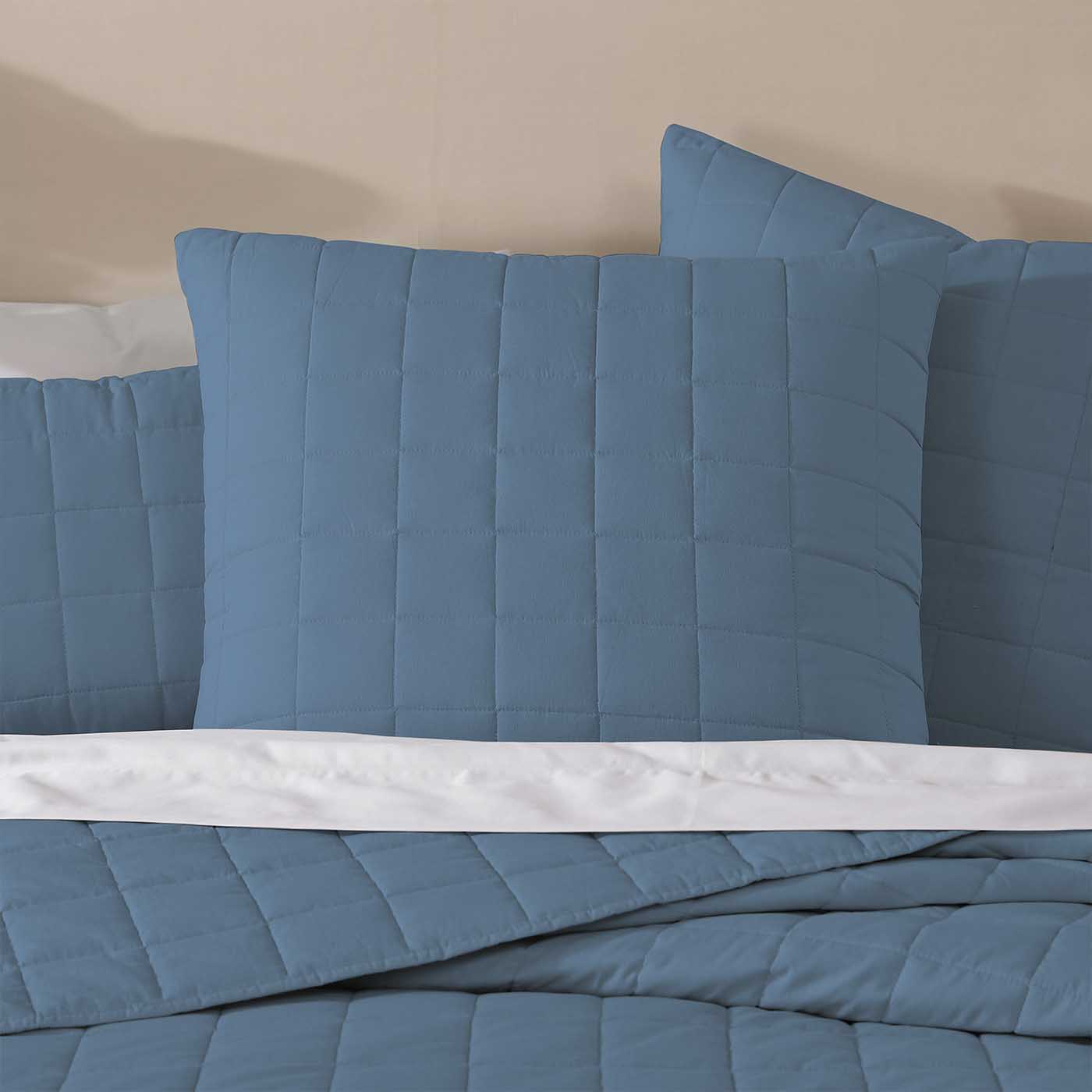 Rhodes Steel Square Cushion by Logan Mason Quilt Cover World