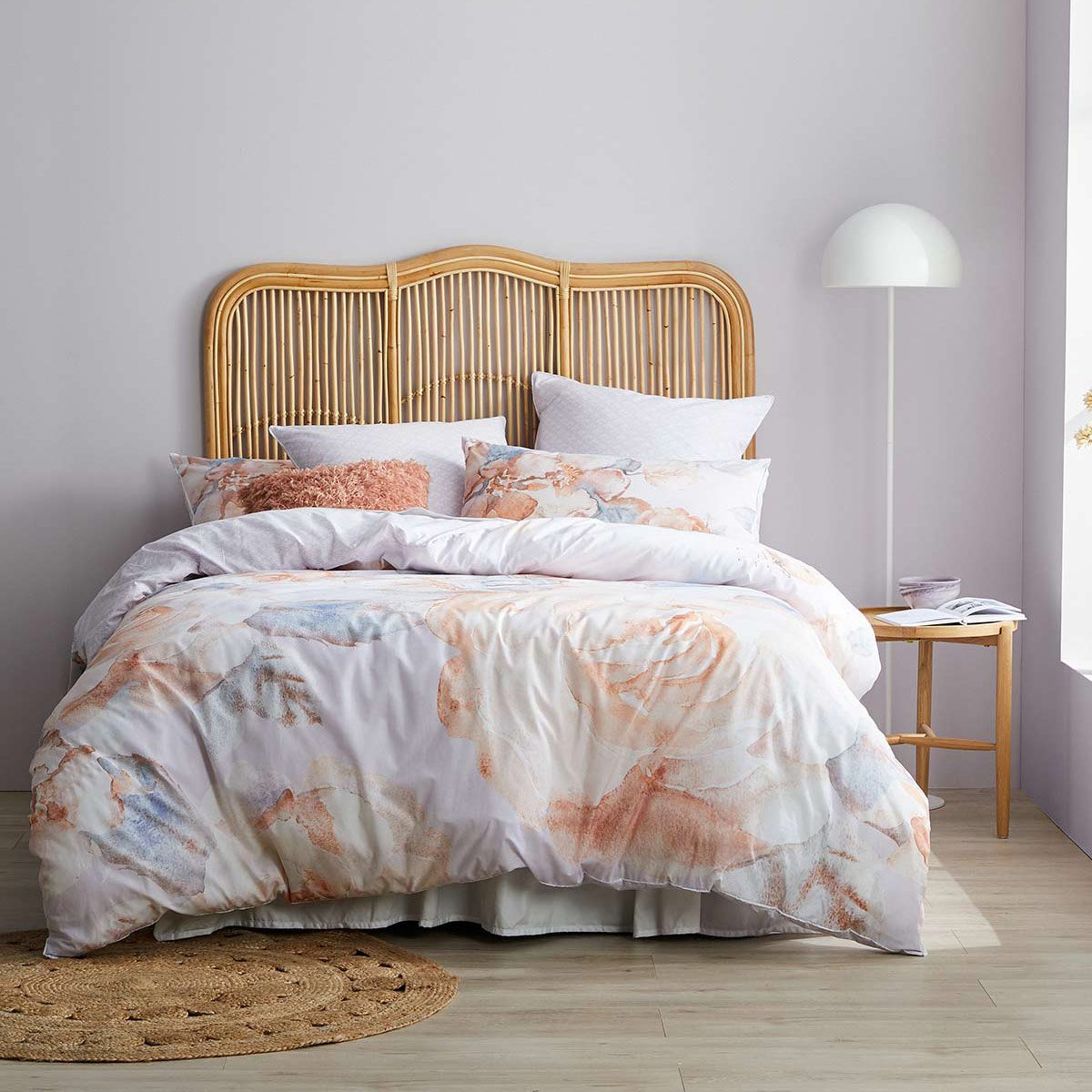 Maggie Peach Quilt Cover Set by Logan & Mason