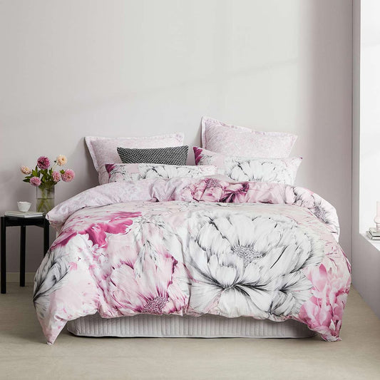 Sassie Pink Quilt Cover Set by Logan & Mason