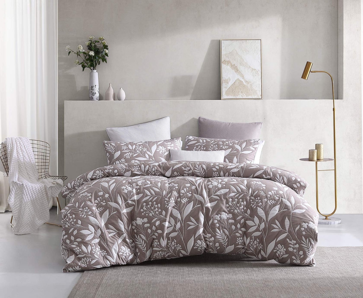 Madison Latte Quilt Cover Set by Logan and Mason Platinum