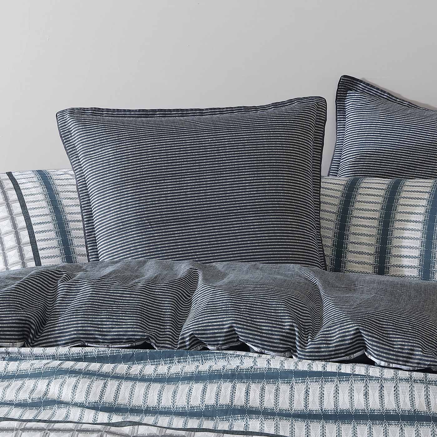 Mason Indigo Quilt Cover Set by Logan & Mason